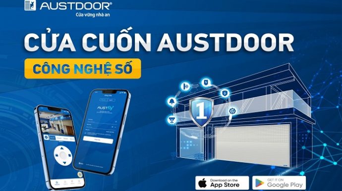 Cửa cuốn Austdoor thế hệ mới 2022 ứng dụng công nghệ số